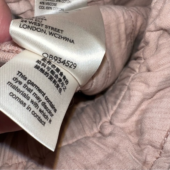 Free People Margate Pleated Trousers Pants-Paperbag Waist-Ivory Tan-Small - Picture 10 of 10